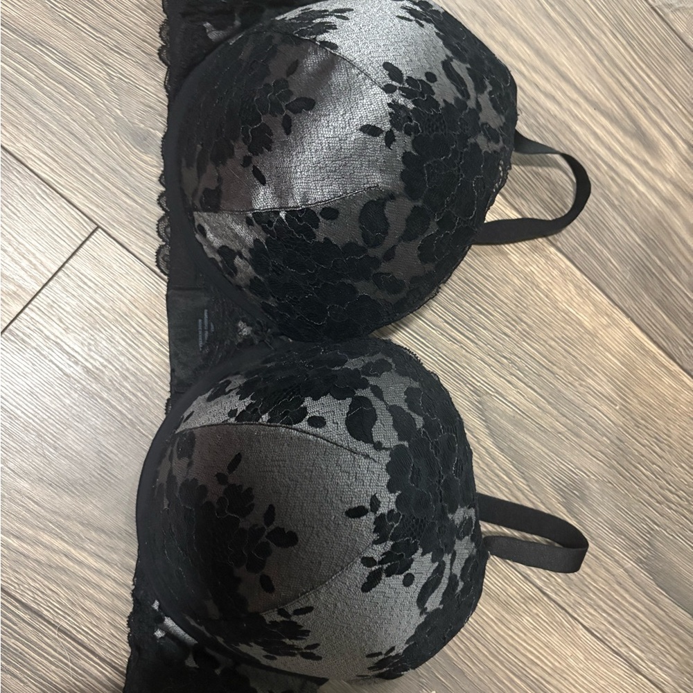 Torrid Black Floral Lace Bra